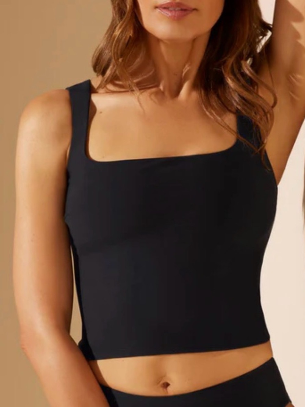 Stylest DreamSculpt® Tankini Swim Top Black Large NWT IN PACKAGE